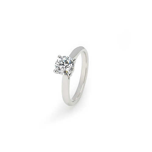 1.03ct Classic Four Prong White Lab Grown Diamond in 18K White Gold Ring