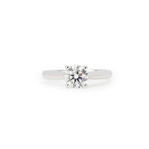 1.03ct Classic Four Prong White Lab Grown Diamond in 18K White Gold Ring