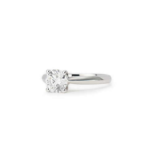 1.03ct Classic Four Prong White Lab Grown Diamond in 18K White Gold Ring