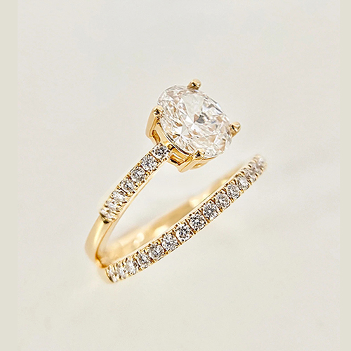 Eternal Love White Lab Grown Diamond in 18K White Gold Ring