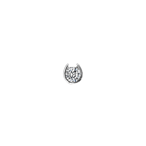 U White Lab Grown Diamond in 18K White Gold Pendant