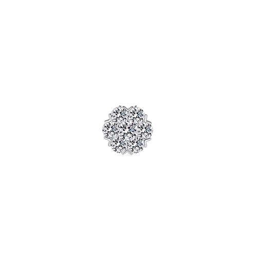 Flourishing Blooms White Lab Grown Diamond in 18K White Gold Pendant