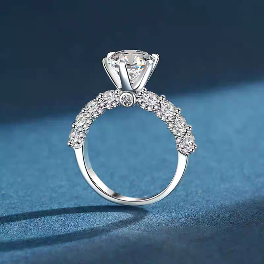 White Moonlight White Lab Grown Diamond in 18K White Gold Ring