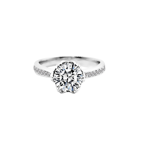 Bloom White Lab Grown Diamond in 18K White Gold Ring