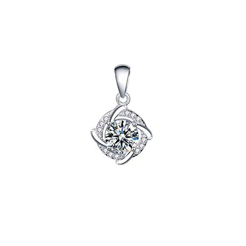 Vortex White Lab Grown Diamond in 18K White Gold Pendant