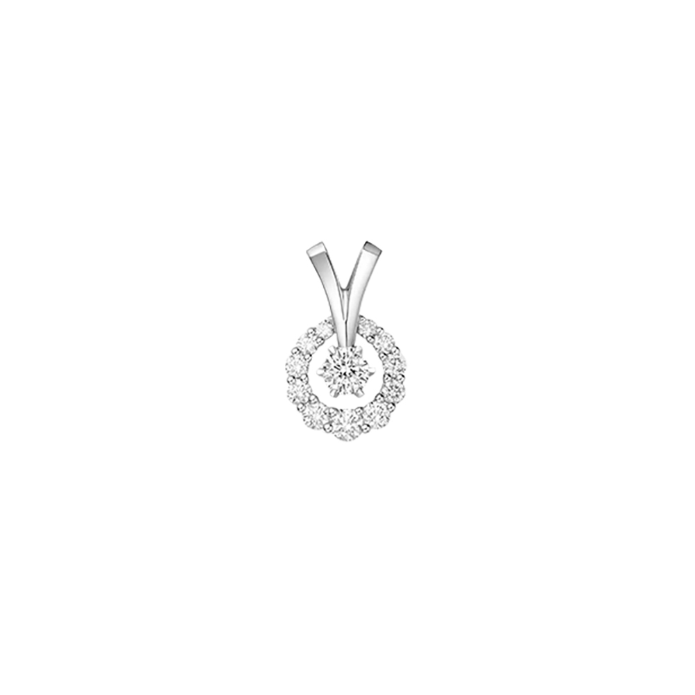 Perfect Love White Lab Grown Diamond in 18K White Gold Pendant