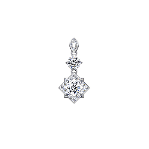 Mystical Realm White Lab Grown Diamond in 18K White Gold Pendant