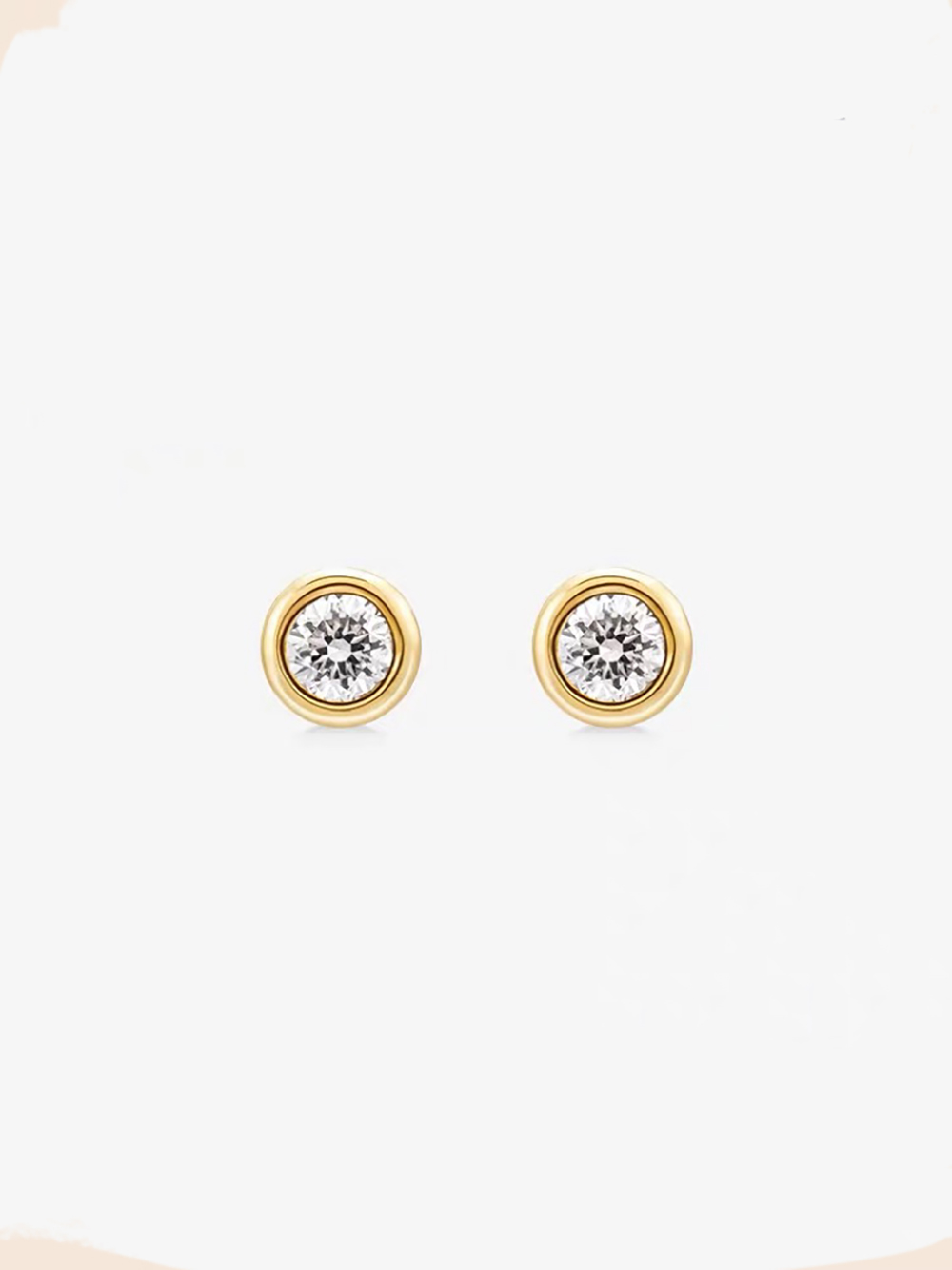 Bubble Style White Lab Grown Diamond in 18K White Gold Stud Earrings