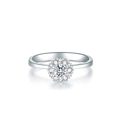 Heartfelt Promise White Lab Grown Diamond in 18K White Gold Ring