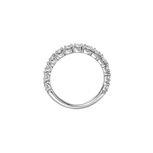 Sunflower White Lab Grown Diamond in 18K White Gold Ring