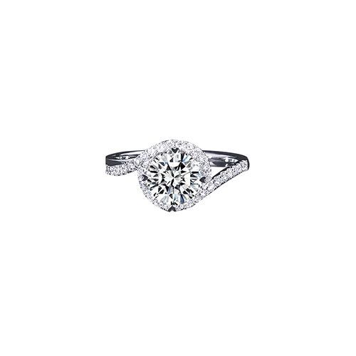 Aurora Goddess White Lab Grown Diamond in 18K White Gold Ring