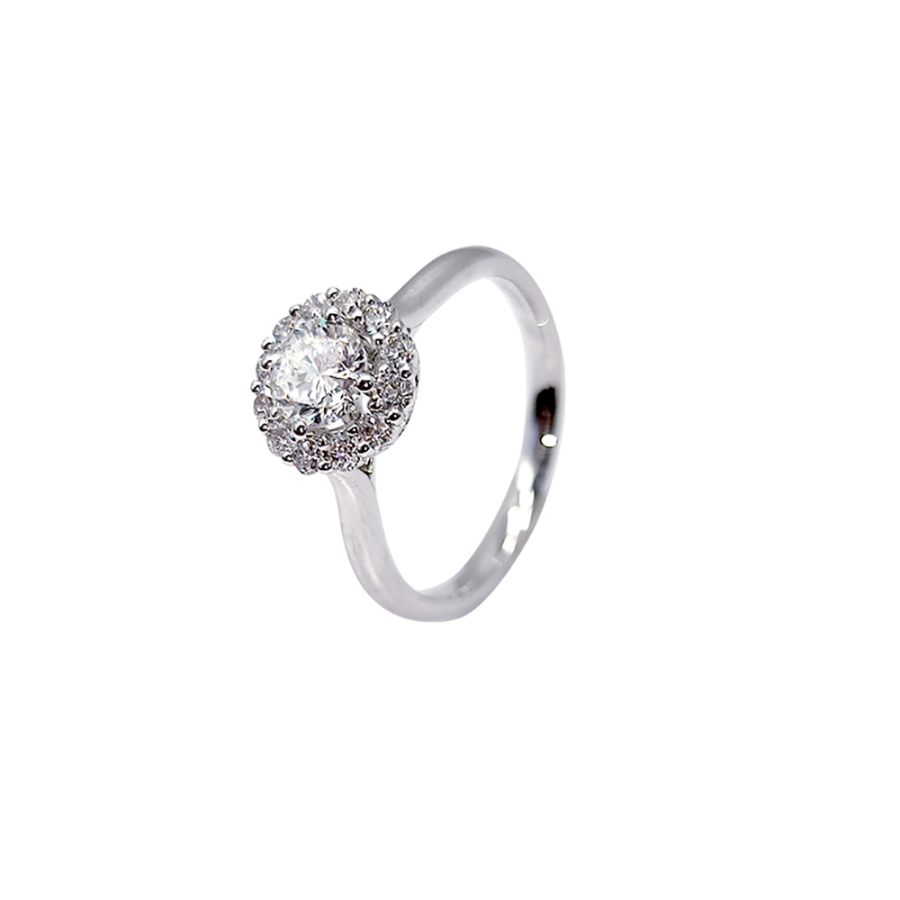 Rose Eternal Love White Lab Grown Diamond in 18K White Gold Ring