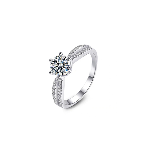 Timeless Love White Lab Grown Diamond in 18K White Gold Ring