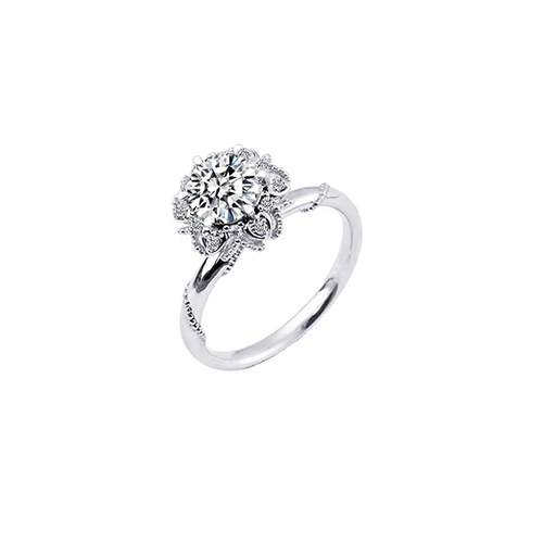 Wings of Love White Lab Grown Diamond in 18K White Gold Ring