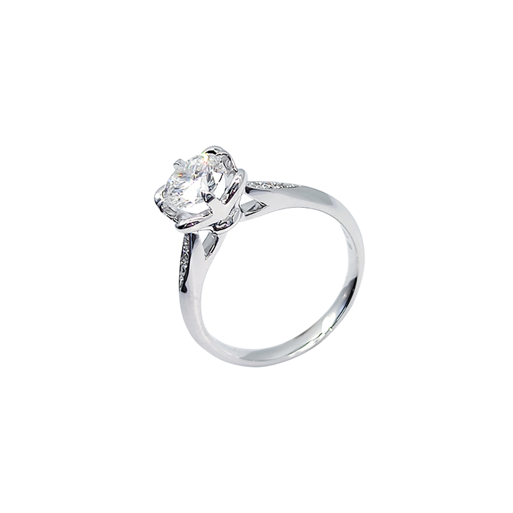 Love Companion White Lab Grown Diamond in 18K White Gold Ring