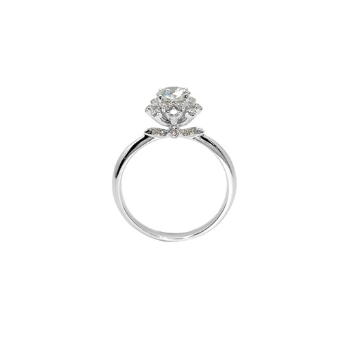 Snowflake Dance White Lab Grown Diamond in 18K White Gold Ring