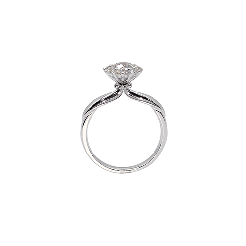 Polaris Star White Lab Grown Diamond in 18K White Gold Ring