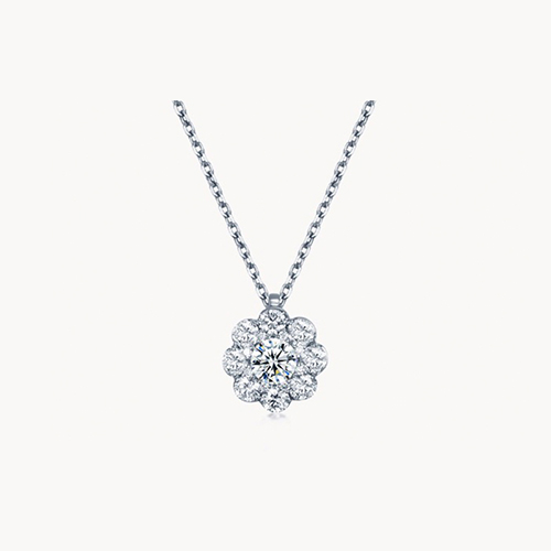 Add sparkle to your look with the Pavé Set White Lab-Grown Diamond Necklace in 18K White Gold. Featuring a delicate design encrusted with shimmering pavé-set diamonds, this necklace offers timeless elegance and radiant charm.